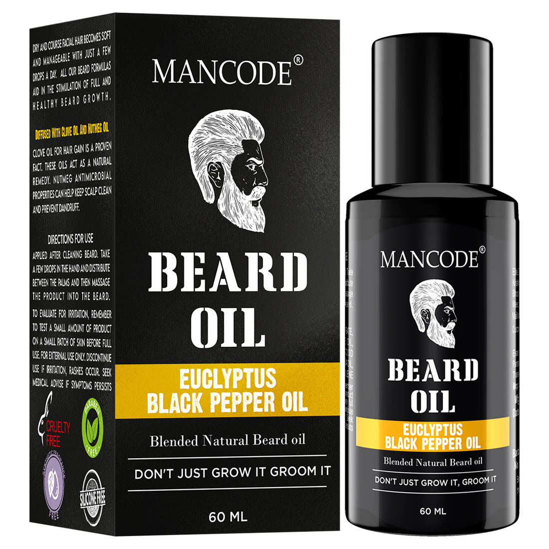 Mancode Eucalyptus & Black Pepper Beard Oil | 60ML