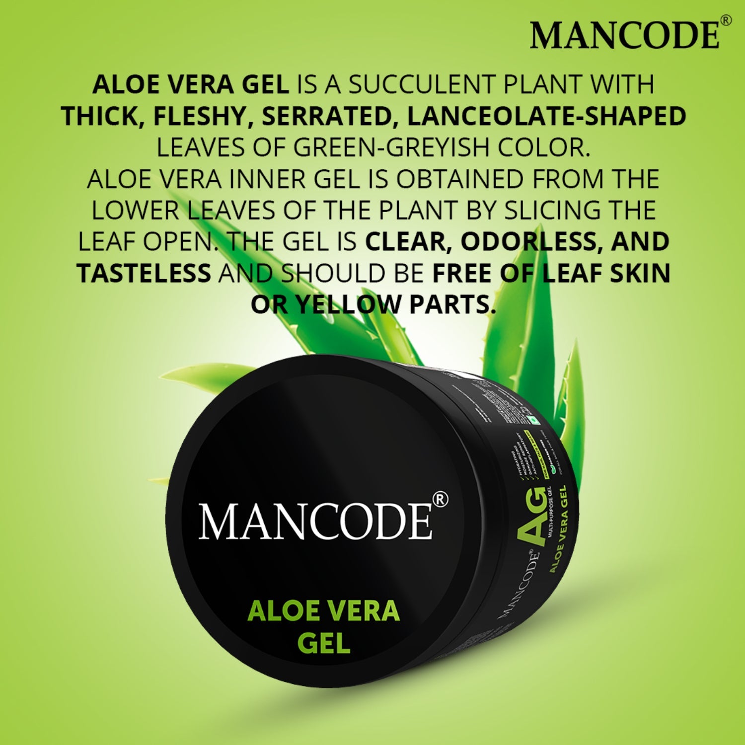 Mancode Aloe Vera Gel, 100gm