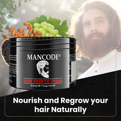 Hair Growth Cream for Men - Kalonji & Grape Seed Oil
