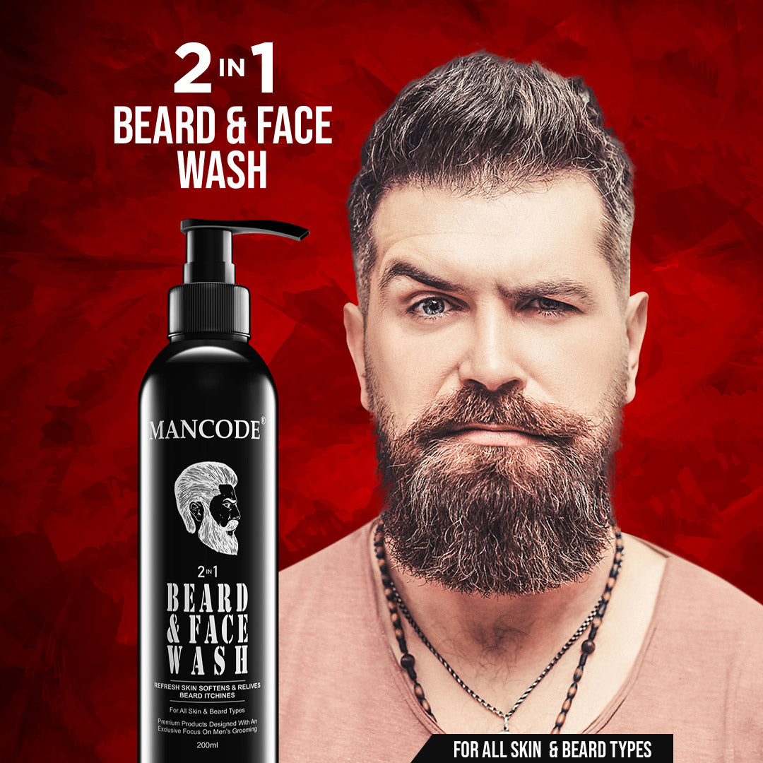 Beard & Face Wash for Men 2 In 1