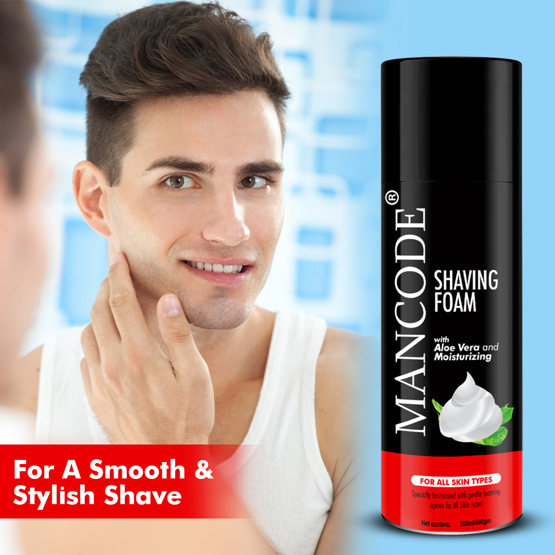 Shaving Foam for Men - 500ml Shave Foam with Aloe vera & Moisturizing