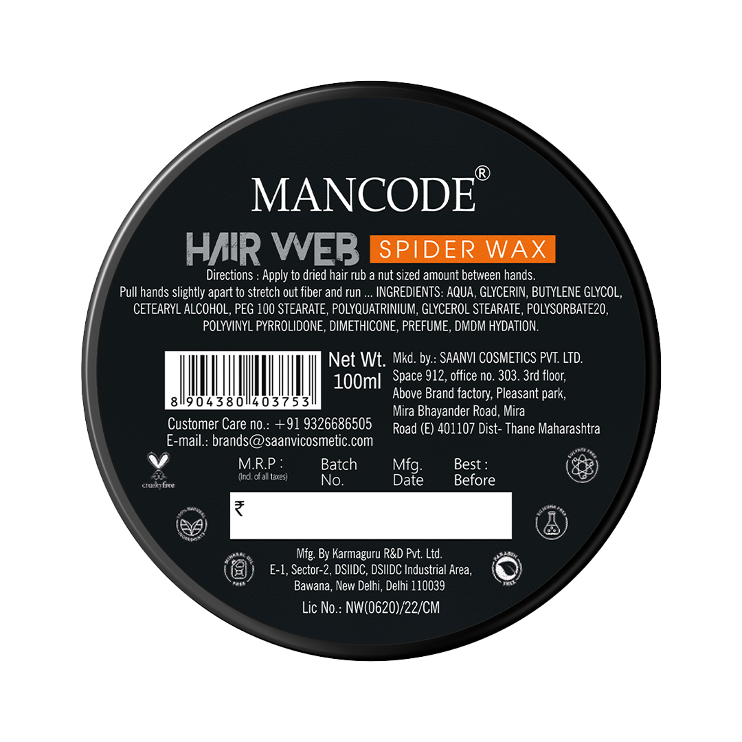 Mancode Spider Hair Web Wax For Men - 100ml