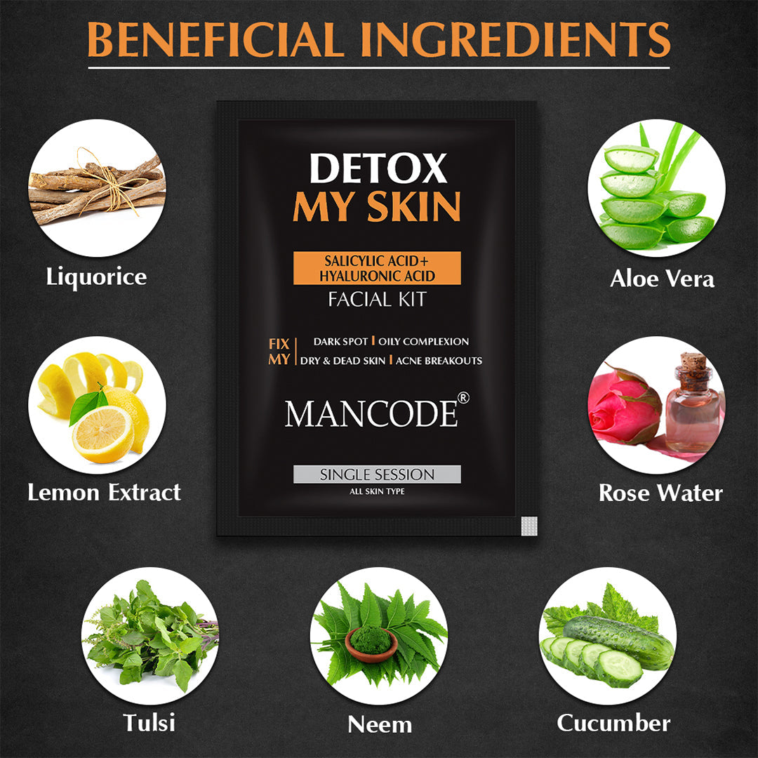 Facial Kit for Detox Skin for Fix Dark Sports(Pack Of 2)