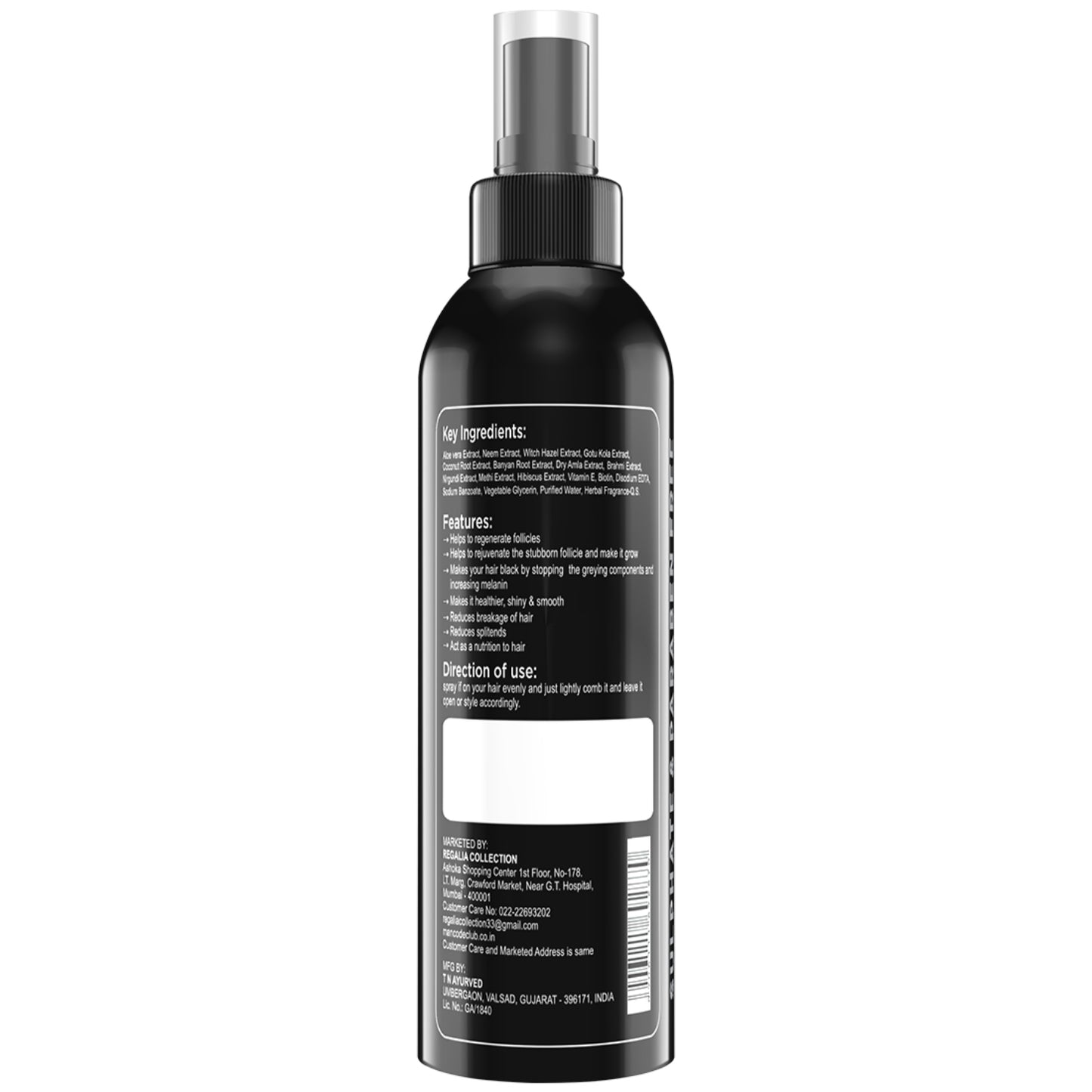 Hair tonic spray for men