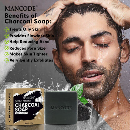 Charcoal Deep Cleansing Soap (125gm) | Pack of 3