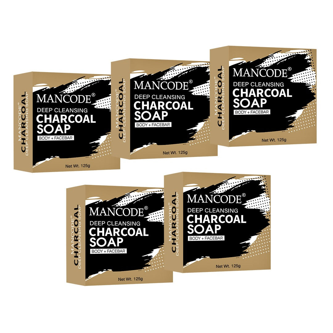 Charcoal Deep Cleansing Soap (125gm) | (Pack of 5)