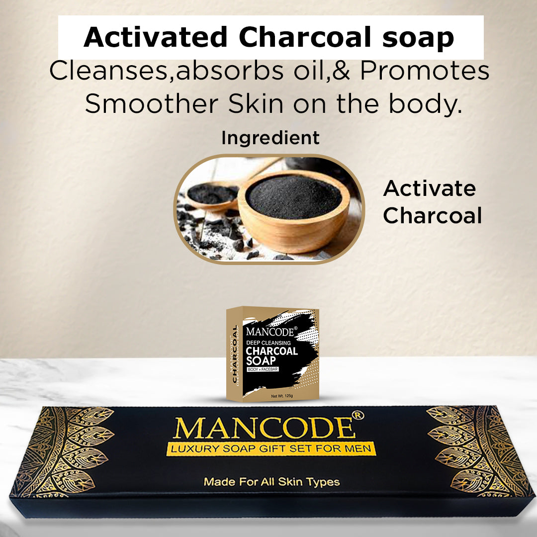 Luxury Soap Gift Set For Men_Activated Charcoal (Pack of 5)