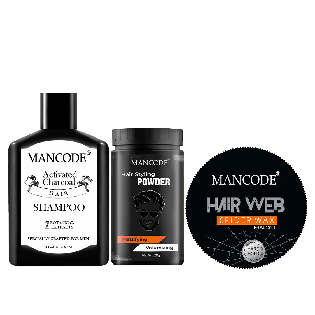 Activated Charcoal Shampoo Hair Styling Powder Spider Wax