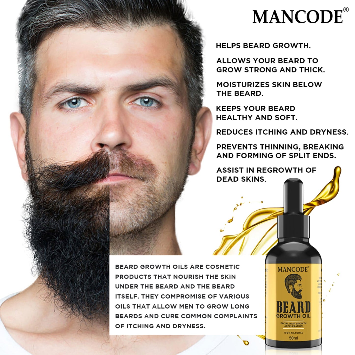 Mancode Beard Growth Oil | 50ML