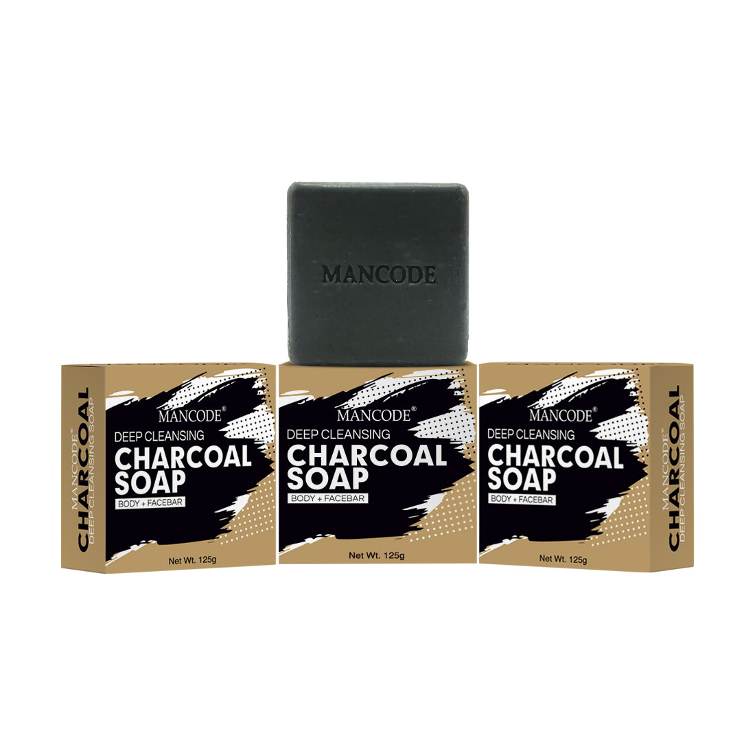 Charcoal Deep Cleansing Soap (125gm) | Pack of 3