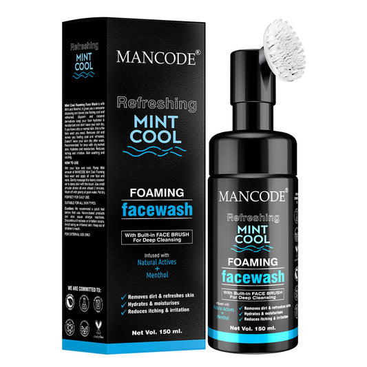 Refreshing Mint Cool Face Brush | Foaming Face Wash