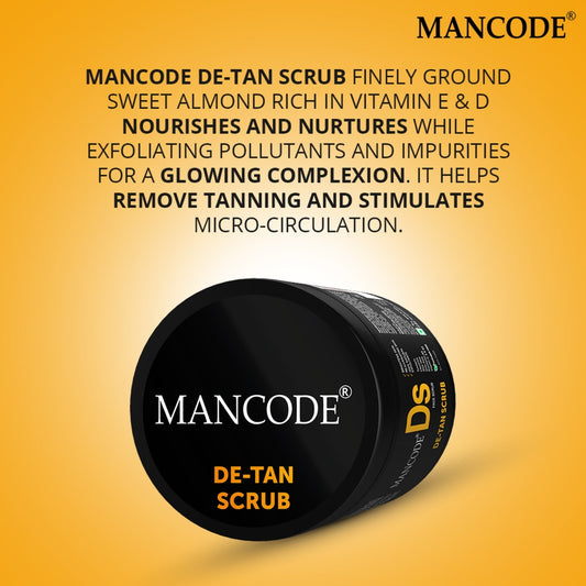 Mancode De-Tan Scrub, 100gm