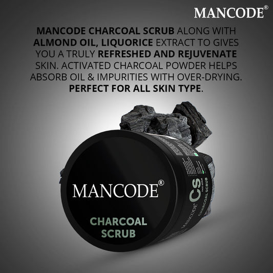 Mancode Charcoal Scrub, 100gm