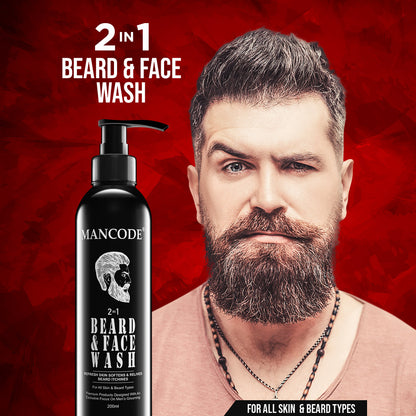 Mancode Beard & Face Wash for Men 2 In 1