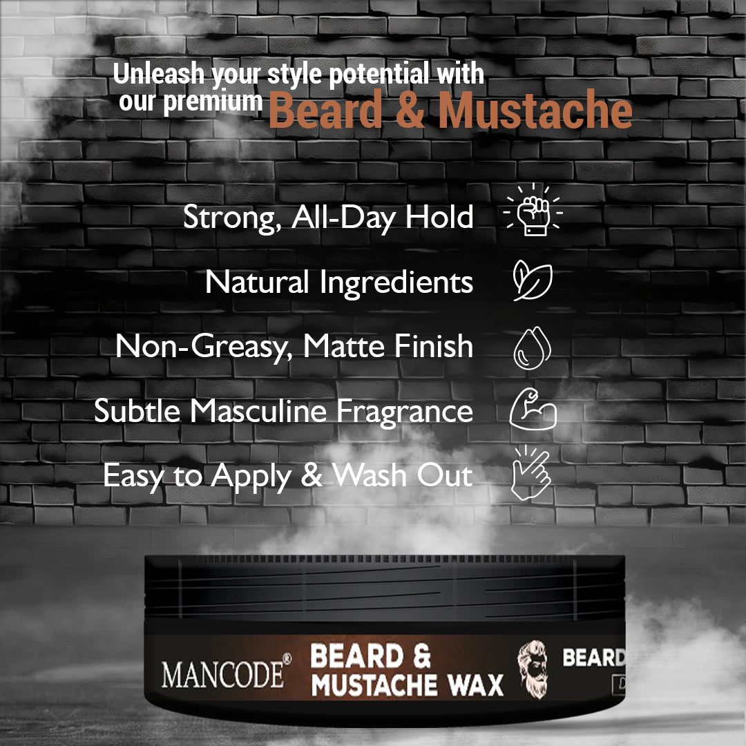 Beard & Mustache Wax - Strong Hold & Styling