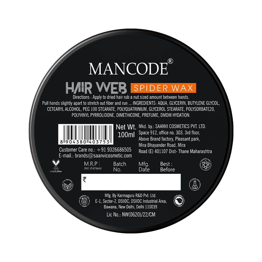 Spider Hair Web Wax For Men - 100ML