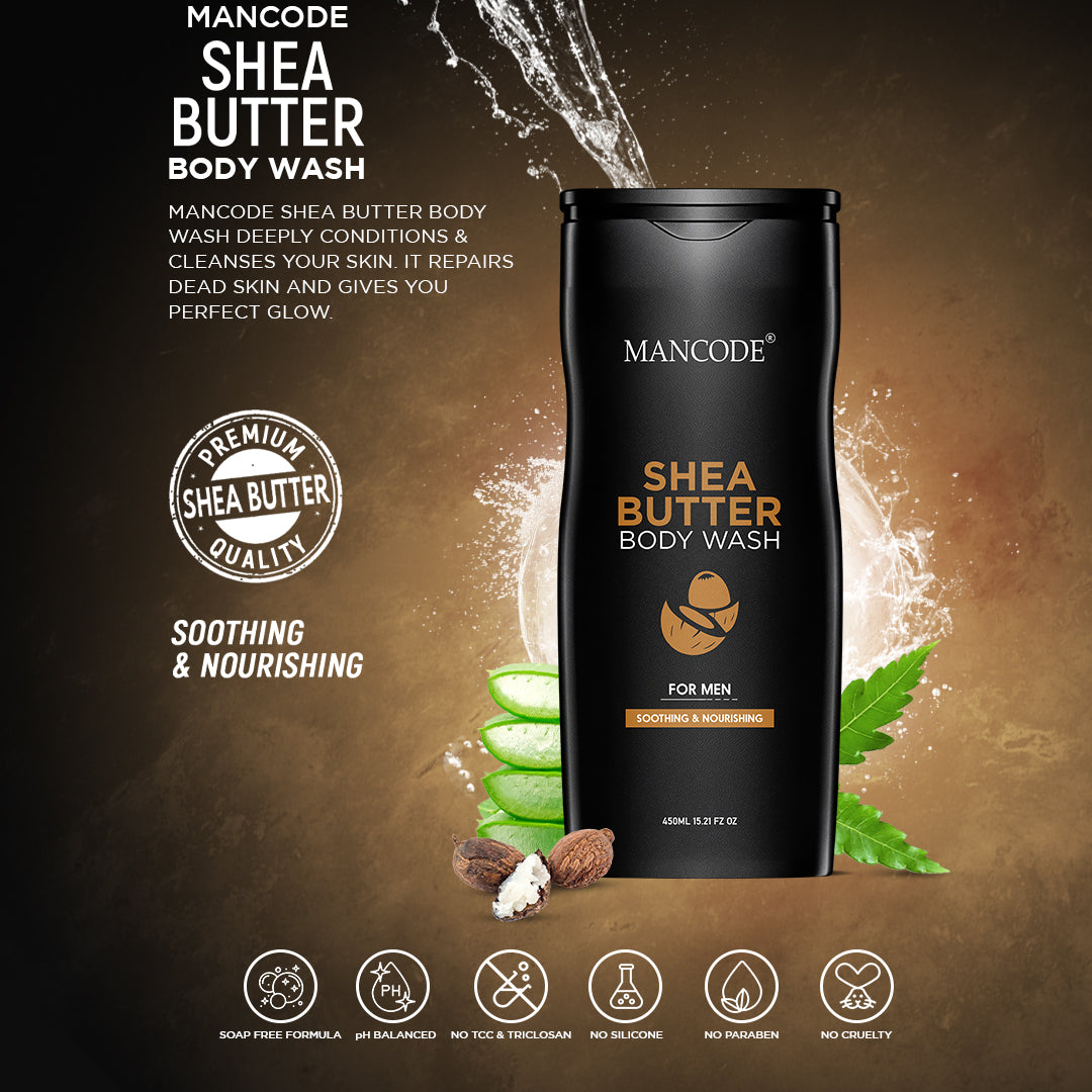 Shea Butter Body Wash - Shower Gel for Men