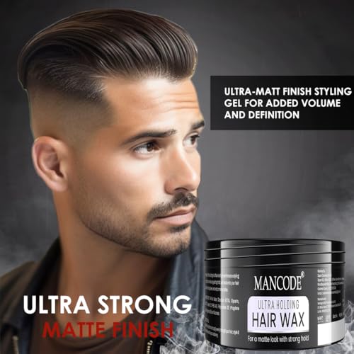 Mancode Ultra Holding Hair Wax 100ml | Strong Hold Matte Finish Hair Wax for Men | Long Lasting Styling Wax | Natural Look & Easy Wash