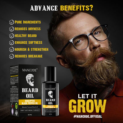 Eucalyptus & Black Pepper Beard Oil for Men