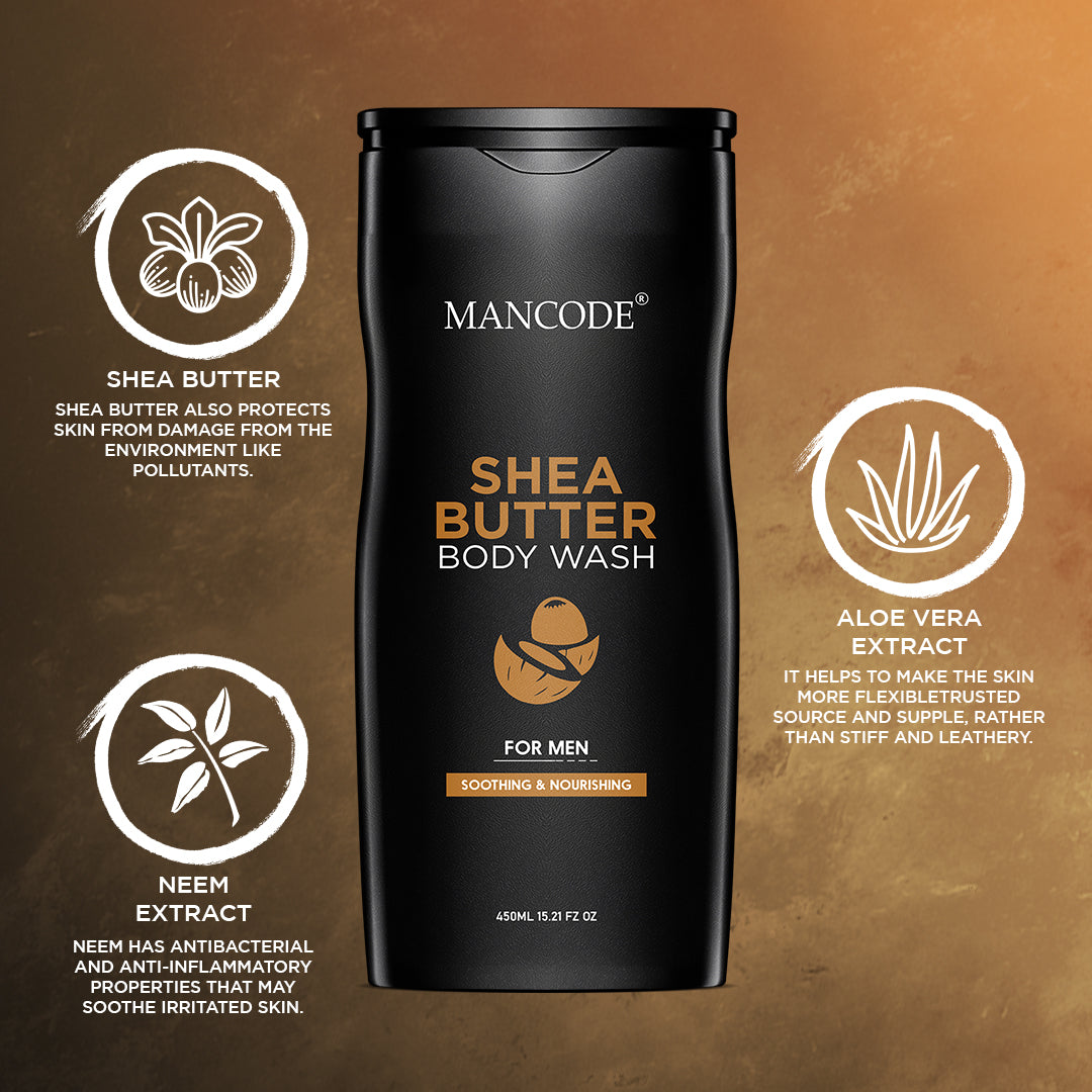 Shea Butter Body Wash - Shower Gel for Men