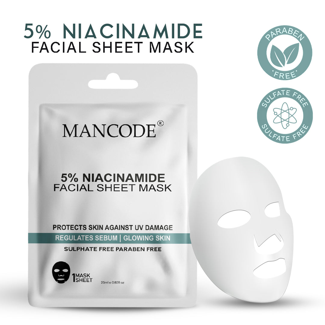 5% Niacinamide Acid Facial Sheet Mask - Pack Of 3 (4)