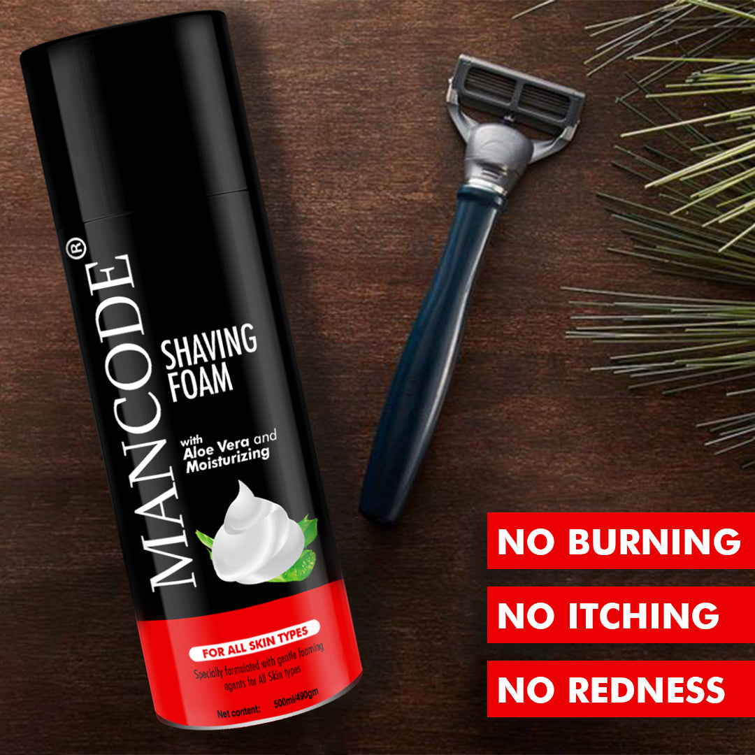 Shaving Foam for Men - 500ml Shave Foam with Aloe vera & Moisturizing