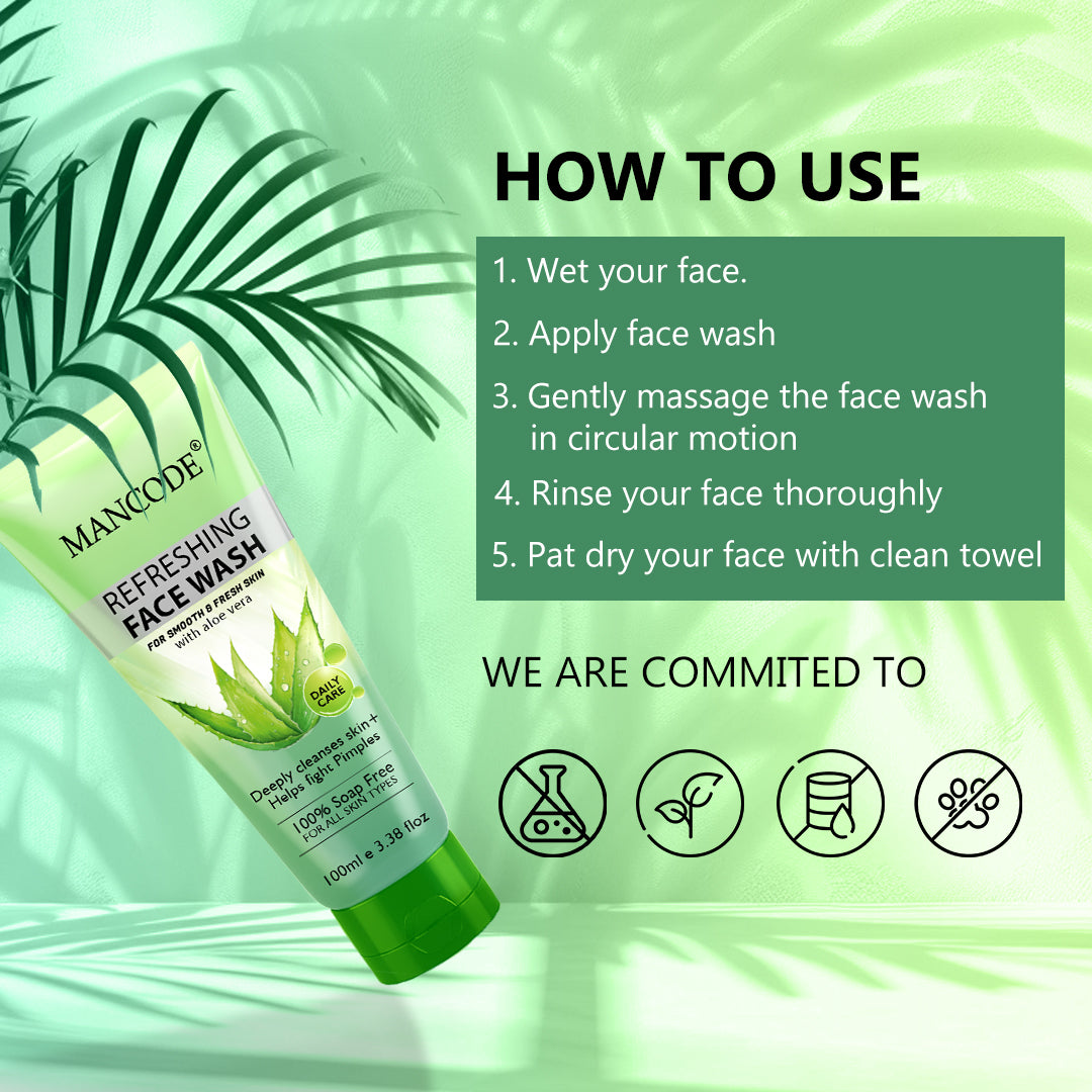 Refreshing Face Wash with Aloe Vera