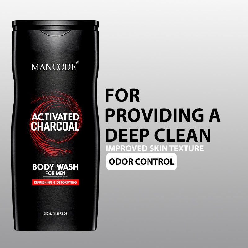 Activated Charcoal Body Wash & Shower Gel for Men