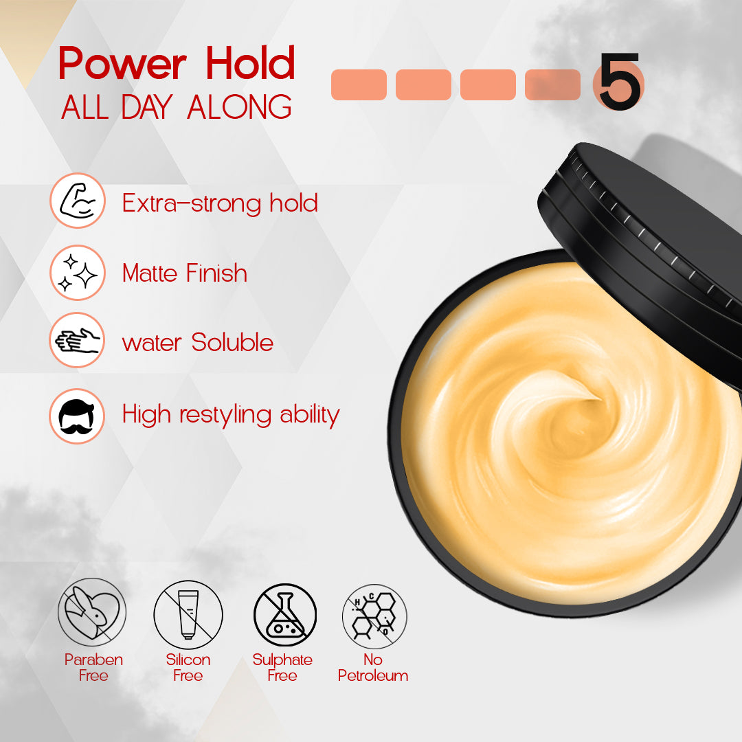 Power Wax Pro Hair Styling Cream 100ml 3