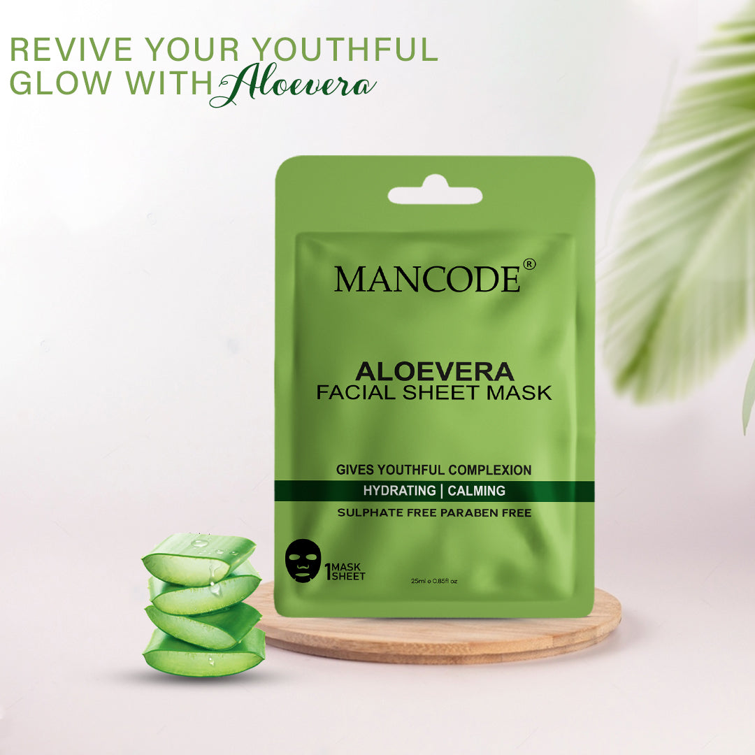 Aloevera Facial Sheet Mask - Pack Of 3 (4)