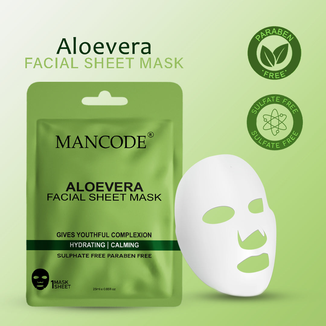 Aloevera Facial Sheet Mask - Pack Of 3 (3)