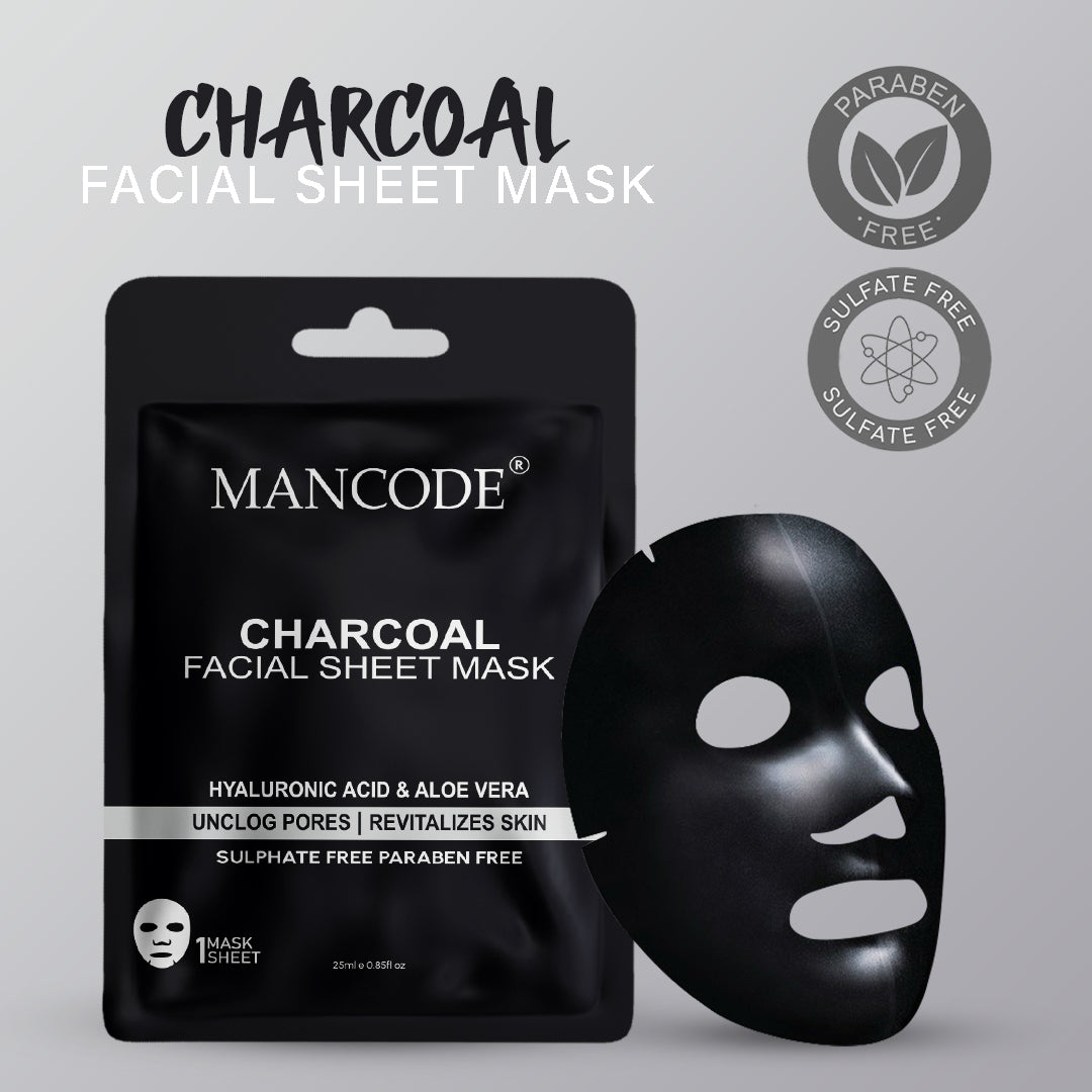 Charcoal Facial Sheet Mask - Pack Of 3 (3)