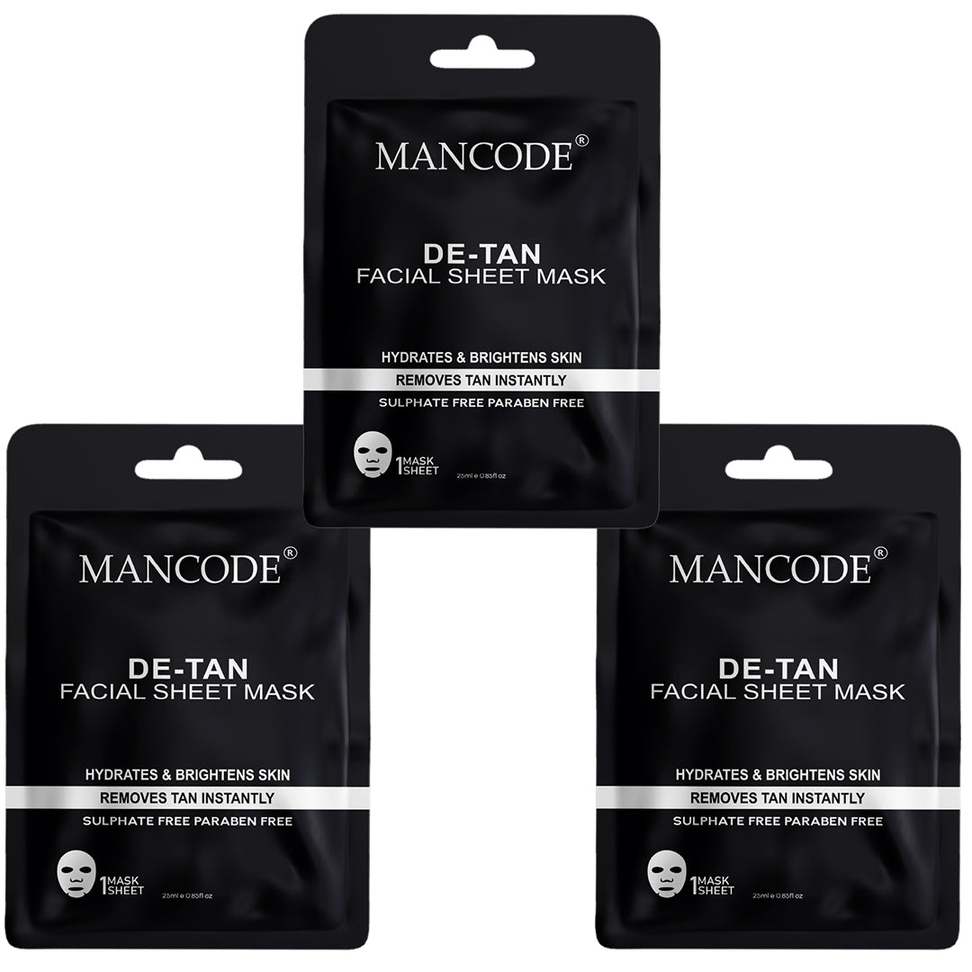 De Tan Facial Sheet Mask - Pack Of 3