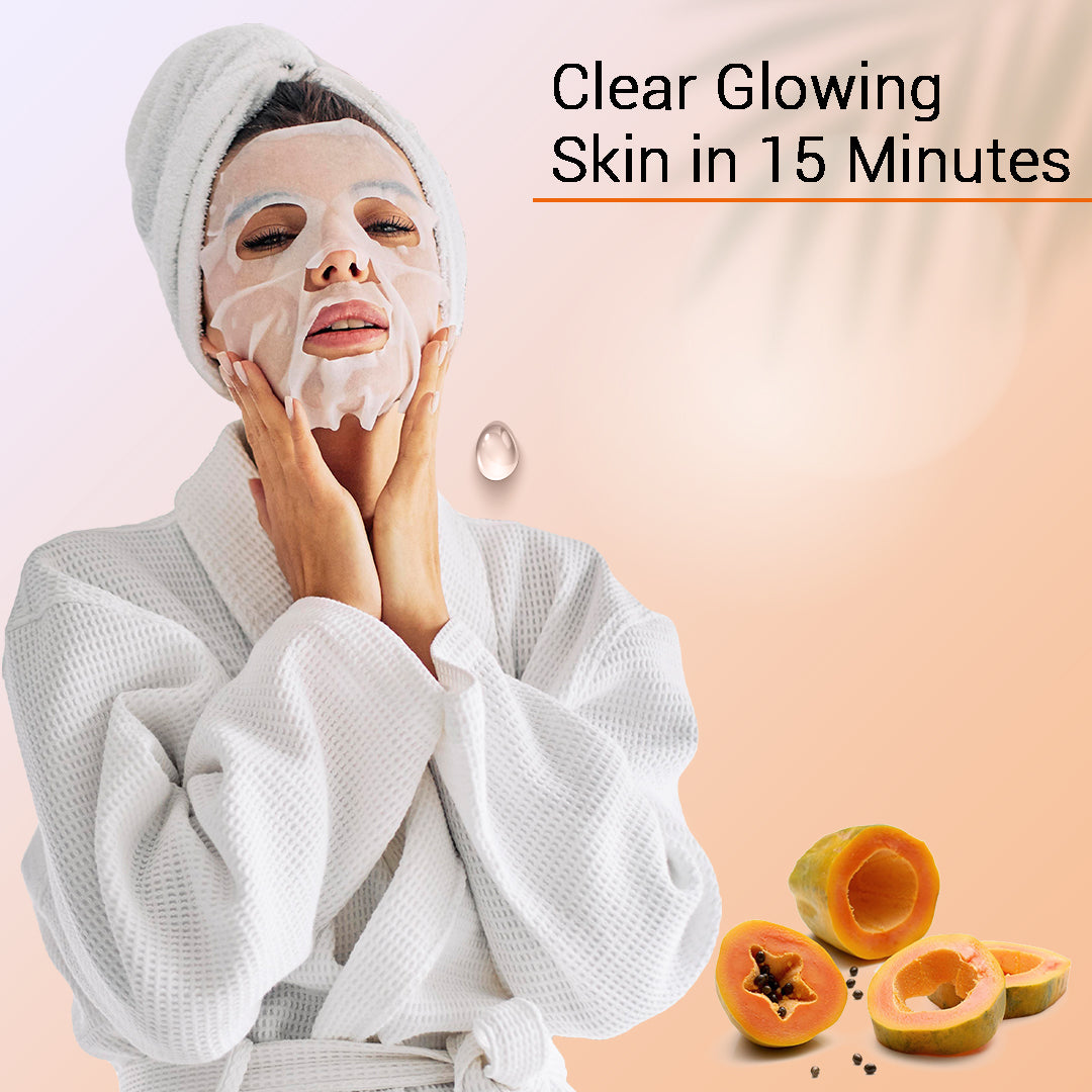 Papaya Facial Sheet Mask - Pack Of 3 (1)