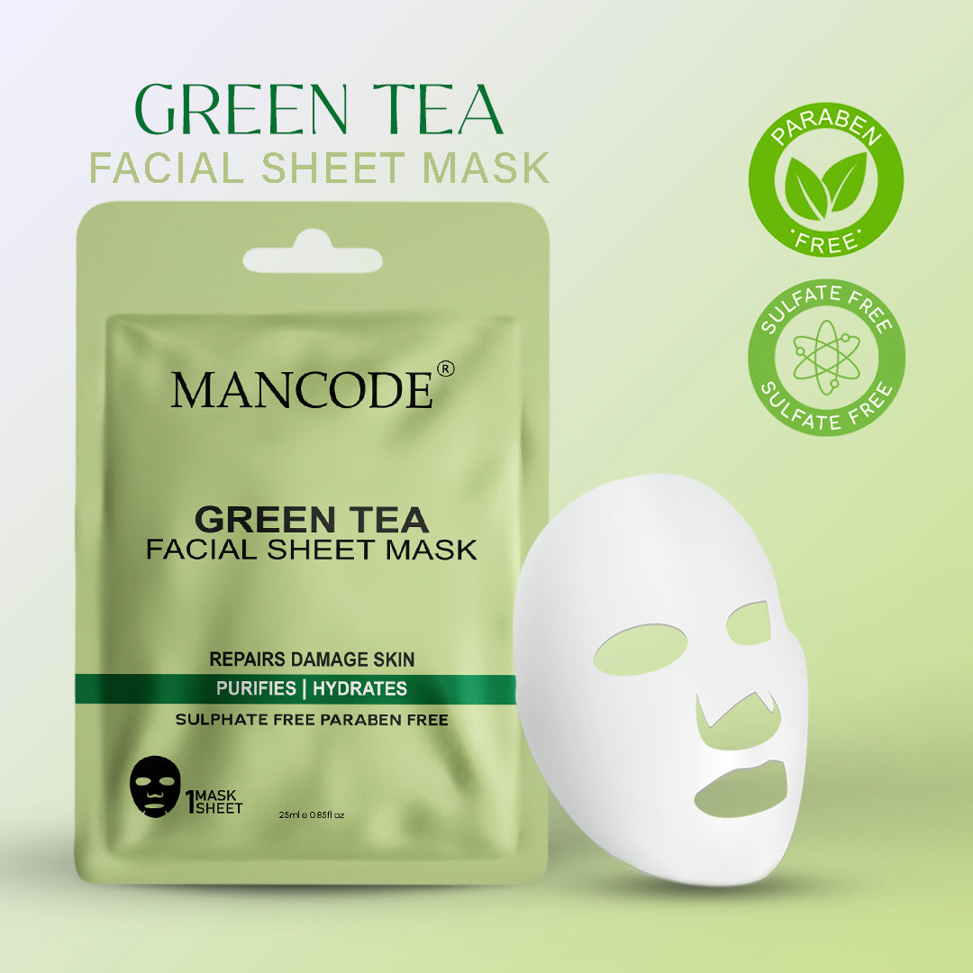 Green Tea Facial Sheet Mask - Pack Of 3 (2)