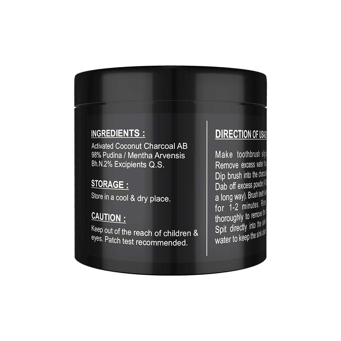Coconut Shell Activated Charcoal Powder for Teeth Whitening, 25mg
