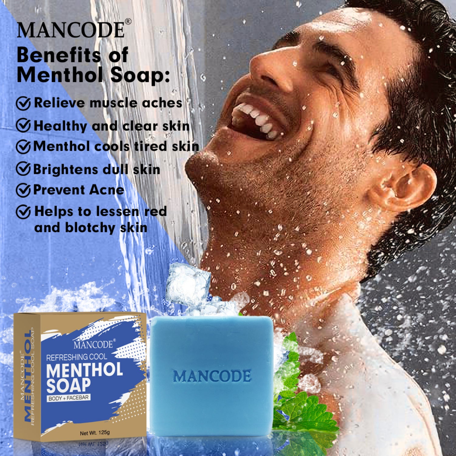 Refreshing Cool Menthol Soap, 125gm