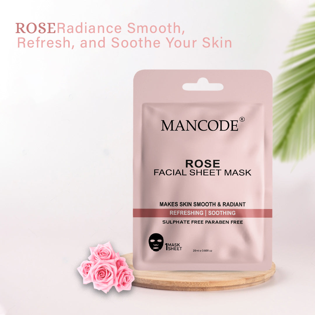 Rose Facial Sheet Mask - Pack Of 3 (1)
