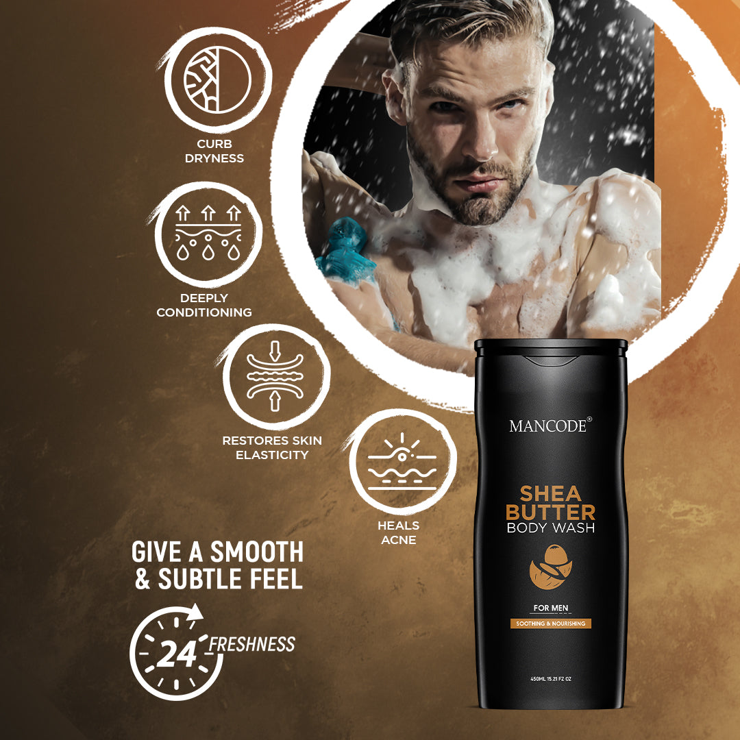 Mancode Shea Butter Body Wash | Shower Gel for Men