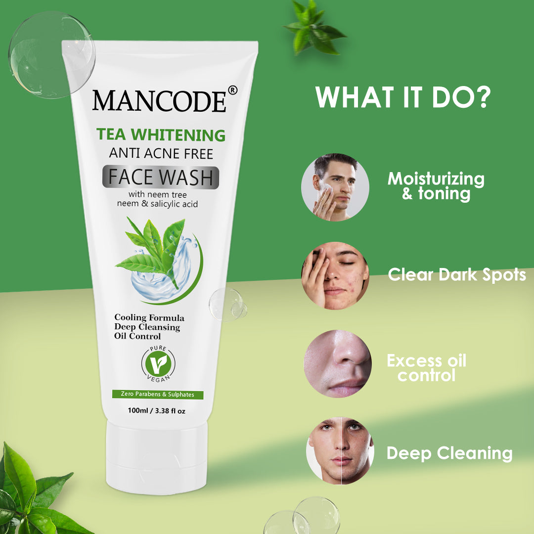 Tea Whitening Anti-Acne Free Face Wash 1