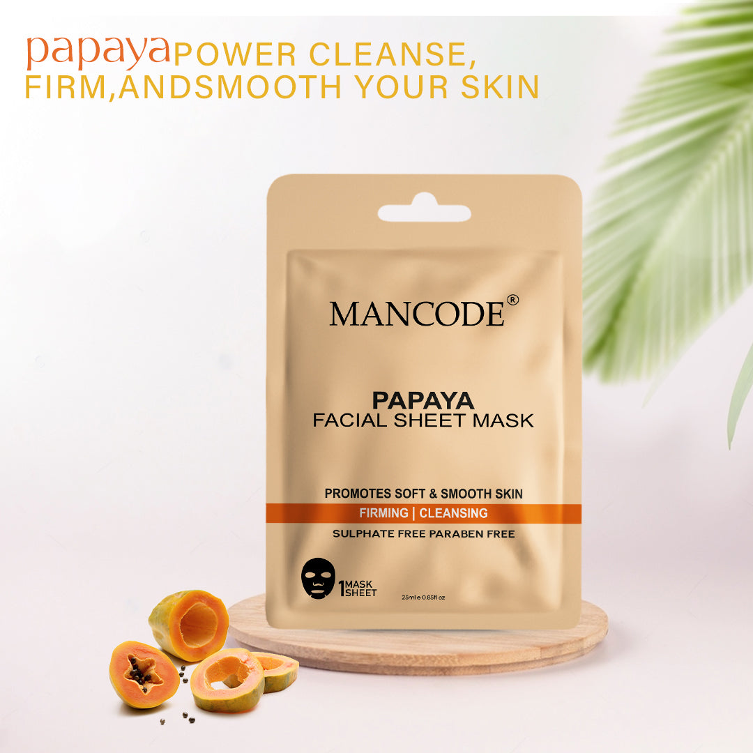Papaya Facial Sheet Mask - Pack Of 3 (2)