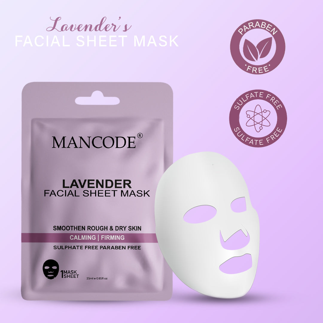 Lavender Facial Sheet Mask - Pack Of 3 (5)