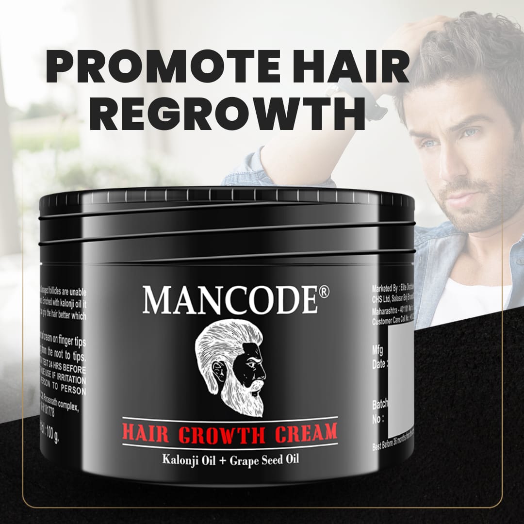 Hair Growth Cream for Men - Kalonji & Grape Seed Oil