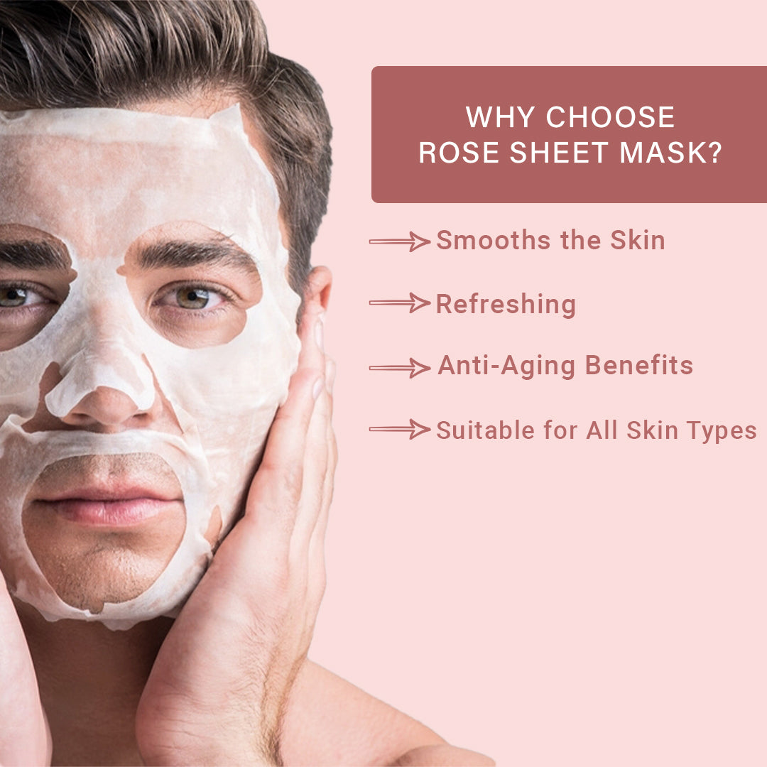 Rose Facial Sheet Mask - Pack Of 3 (3)
