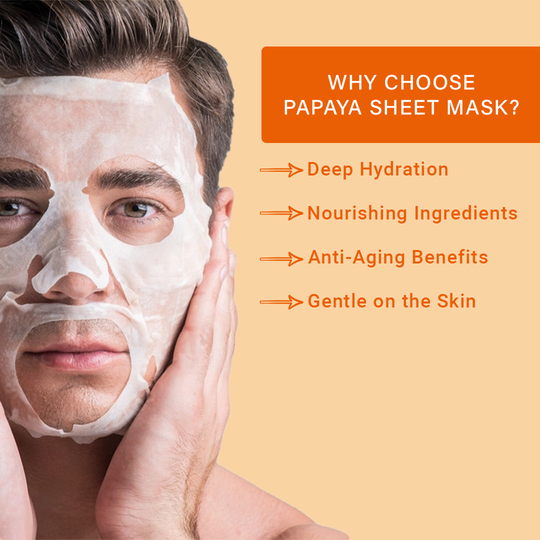 Papaya Facial Sheet Mask - Pack Of 3 (3)