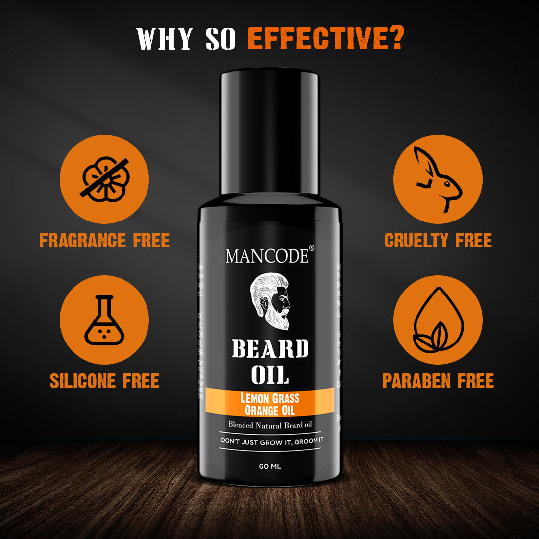 Mancode Lemon Grass Orange Beard Oil | 60ML