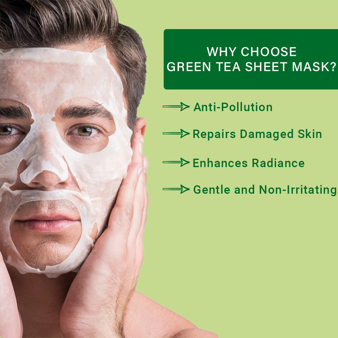 Green Tea Facial Sheet Mask - Pack Of 3 (3)