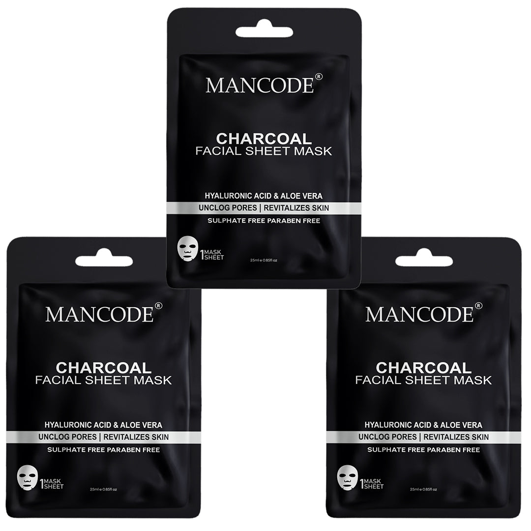 Charcoal Facial Sheet Mask - Pack Of 3 (9)