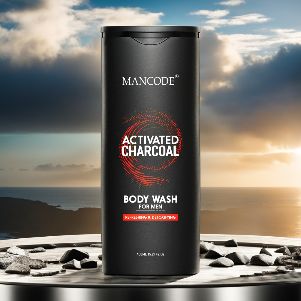 Activated Charcoal Body Wash & Shower Gel for Men