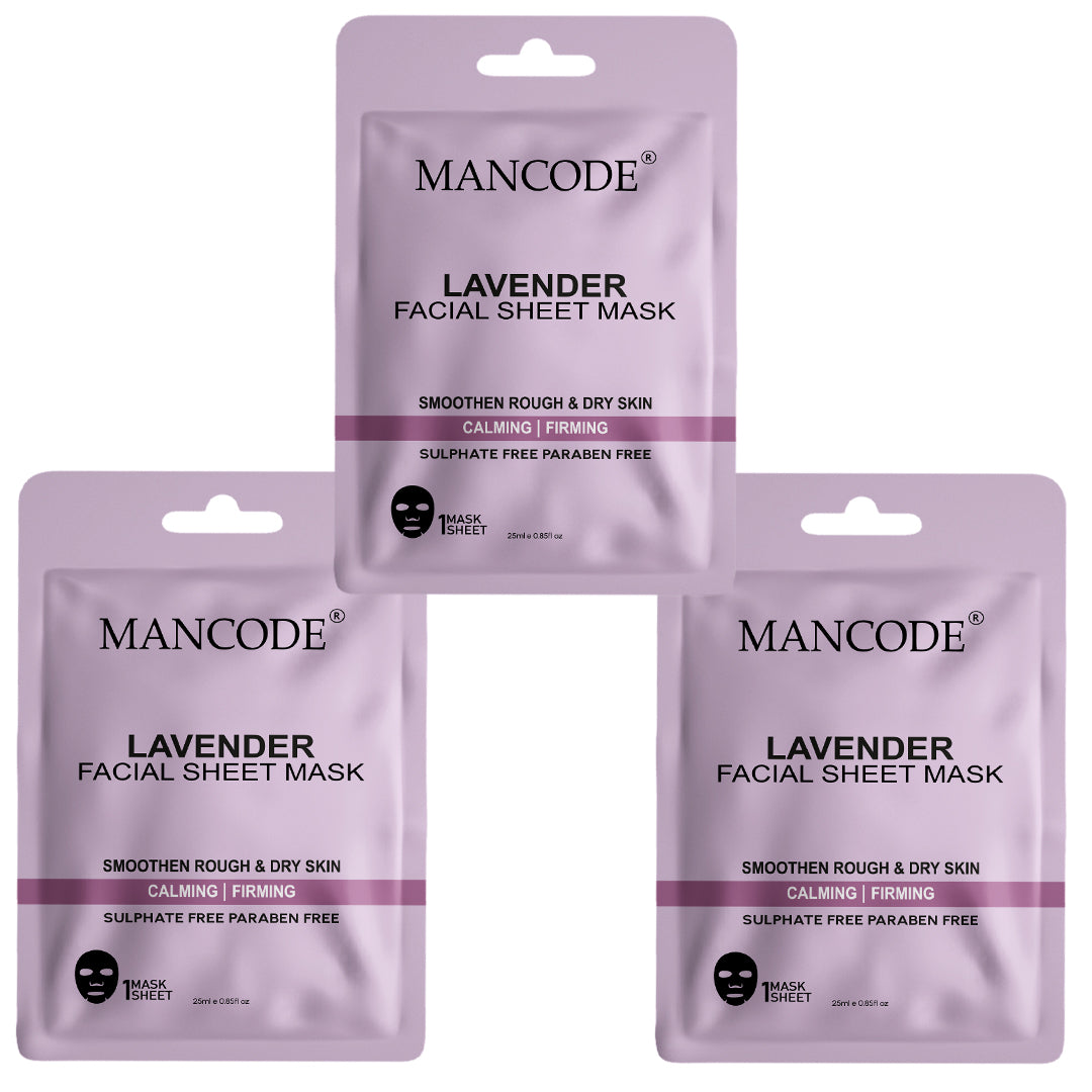 Lavender Facial Sheet Mask - Pack Of 3 (6)